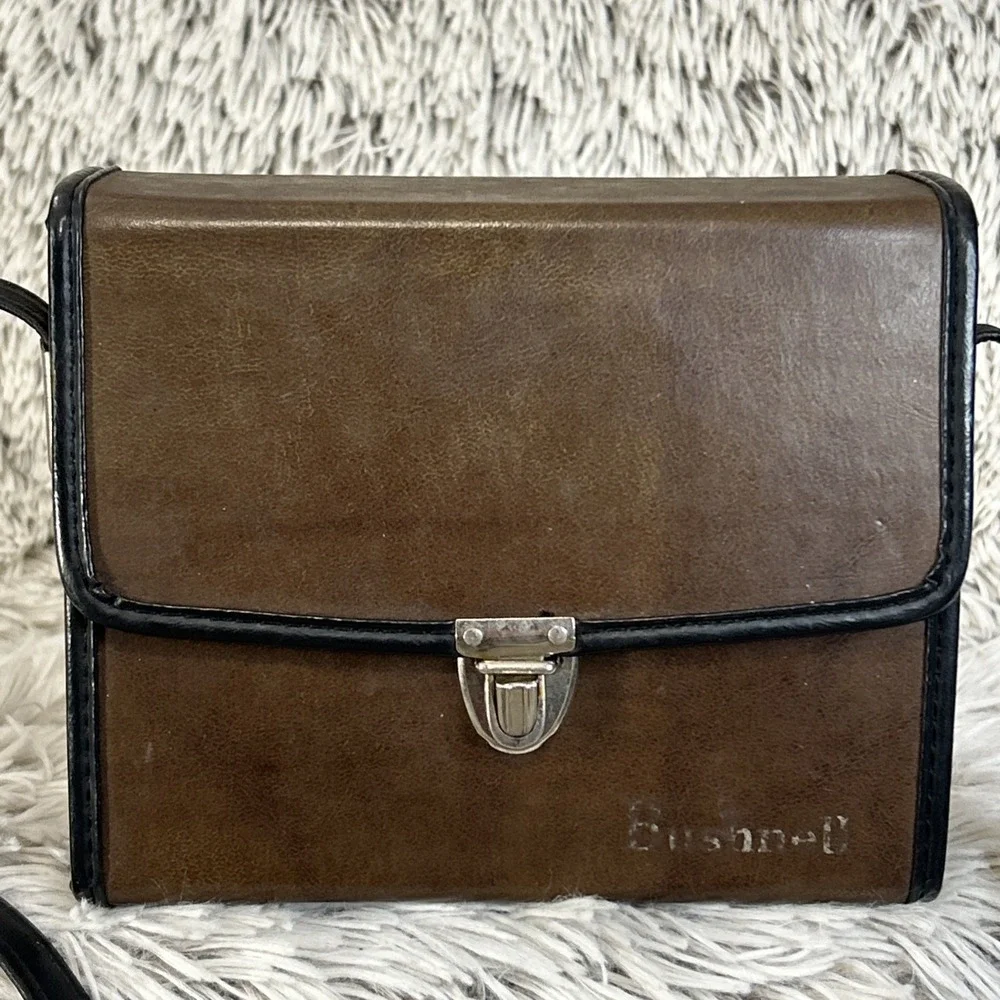 Vintage Bushnell Binocular Hunters Carrying‎ Case Brown Leather Black CASE ONLY